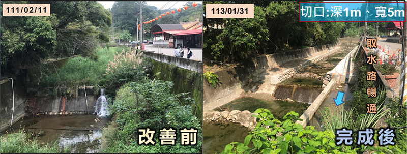 圖4、沙河溪集水區善東橋取水堰改善